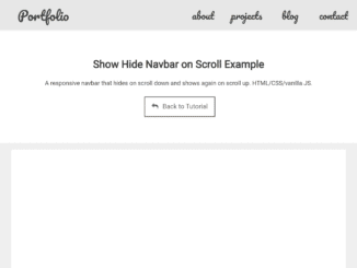Show Hide Navbar on Scroll JavaScript