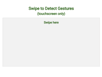 Touch Swipe Detection in Pure JavaScript