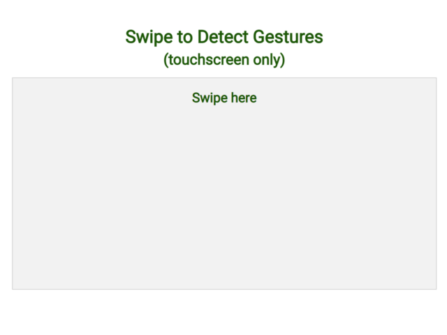 Touch Swipe Detection in Pure JavaScript