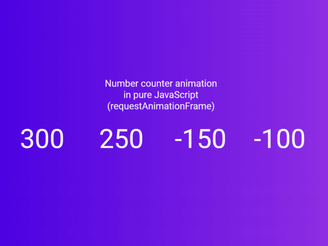 Animated Number Counter JS