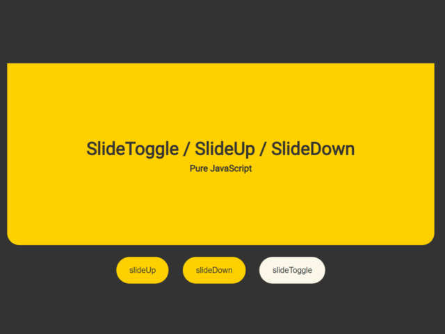 JavaScript Slide Up & Down div From Bottom