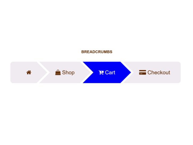 Clean Iconic Breadcrumbs Nav in CSS