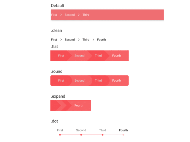 Materialize CSS Breadcrumbs Navigation