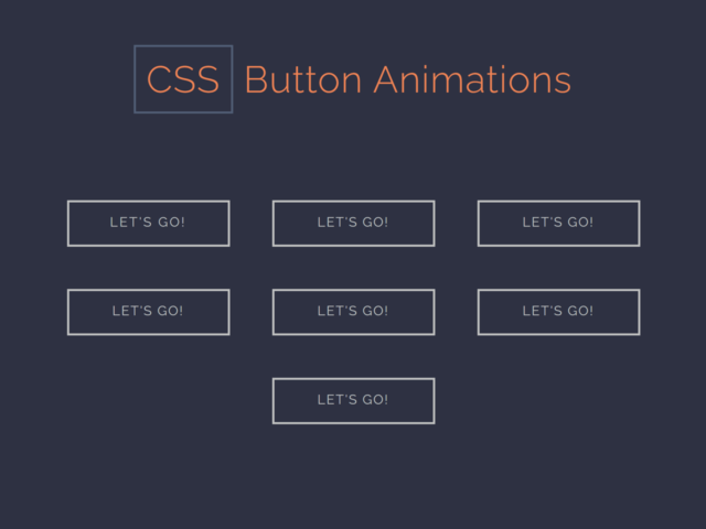 Cool CSS Buttons Animations