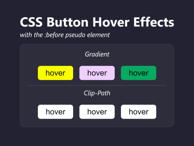CSS Before Hover Effects Buttons