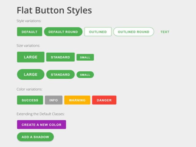 CSS Flat Button Design