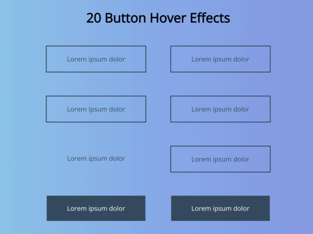 CSS3 Animation Button Hover Effects