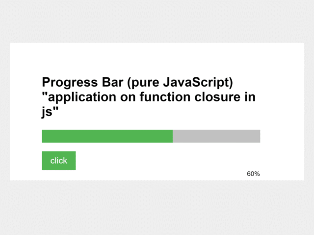 JavaScript Progress Bar with Percentage