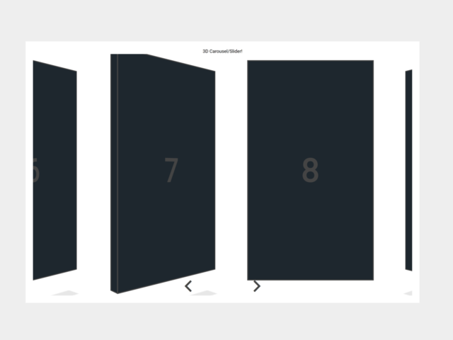 3D carousel slider JavaScript
