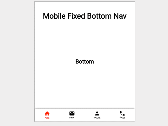 Mobile Bottom Navigation Bar HTML CSS