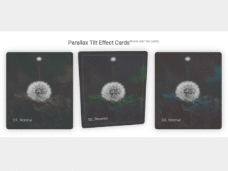 JavaScript Parallax Tilt Effect Cards on Hover
