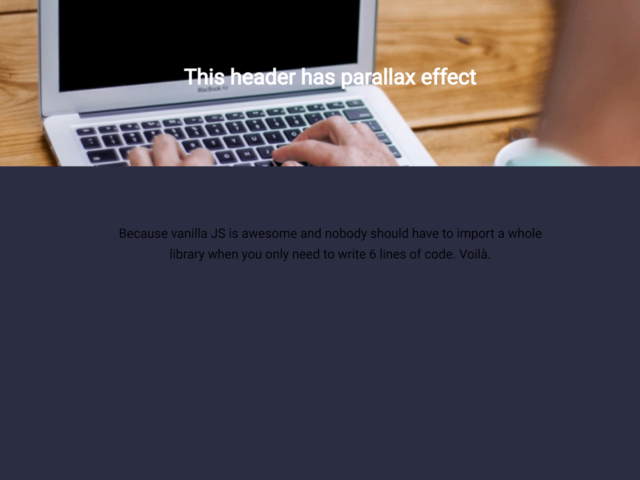 Simple Parallax Effect in Vanilla JavaScript