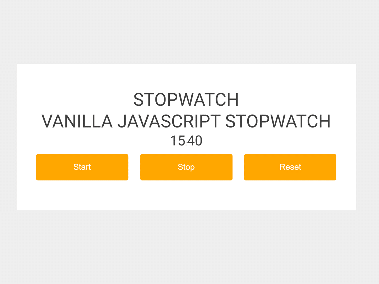 Vanilla JavaScript Stop Watch with Milliseconds — CodeHim