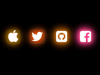 CSS Animated Glowing Social Icons