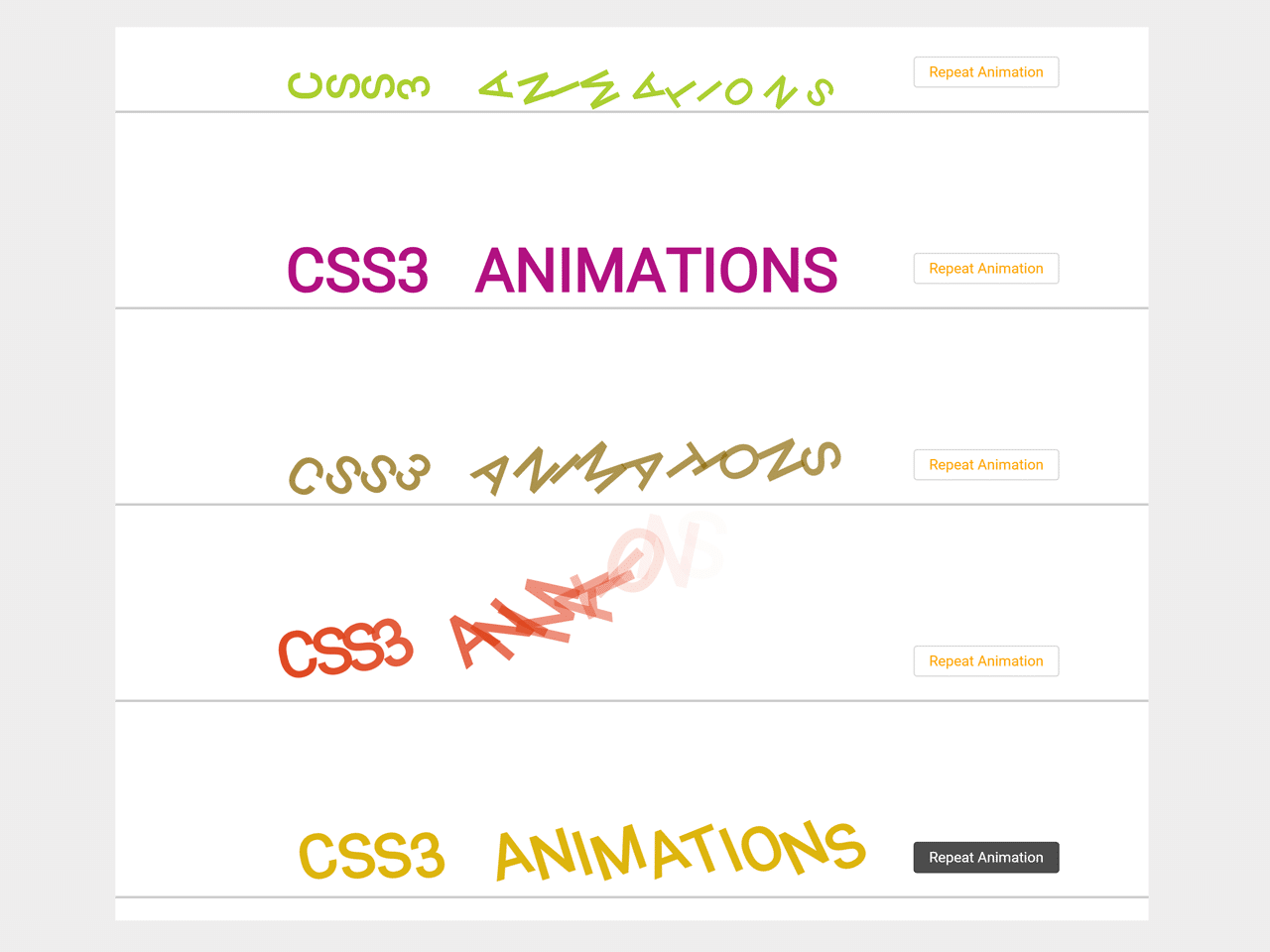 CSS Code For Animated Text — CodeHim