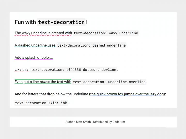 201+ HTML5 & CSS3 Code Snippets — CodeHim