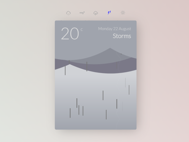 Animated Weather Card in Vanilla JS