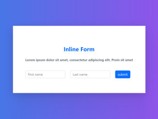 Bootstrap 5 Inline Form Example