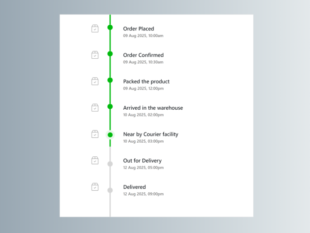 Bootstrap 5 Order Tracking Vertical