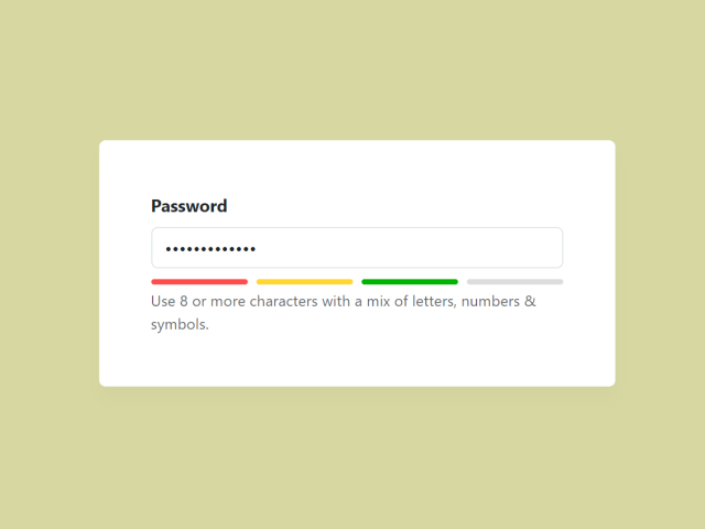 Bootstrap 5 Password Strength Meter