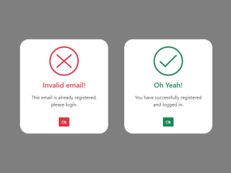 Bootstrap 5 Success & Error Modal Popup