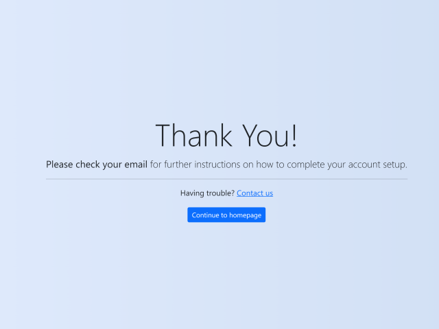 Bootstrap 5 Thank You Page Template