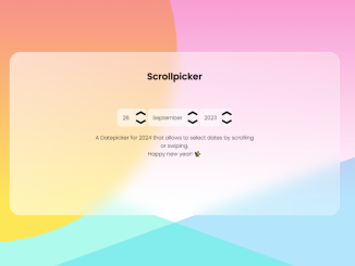 Scroll Datepicker In JavaScript
