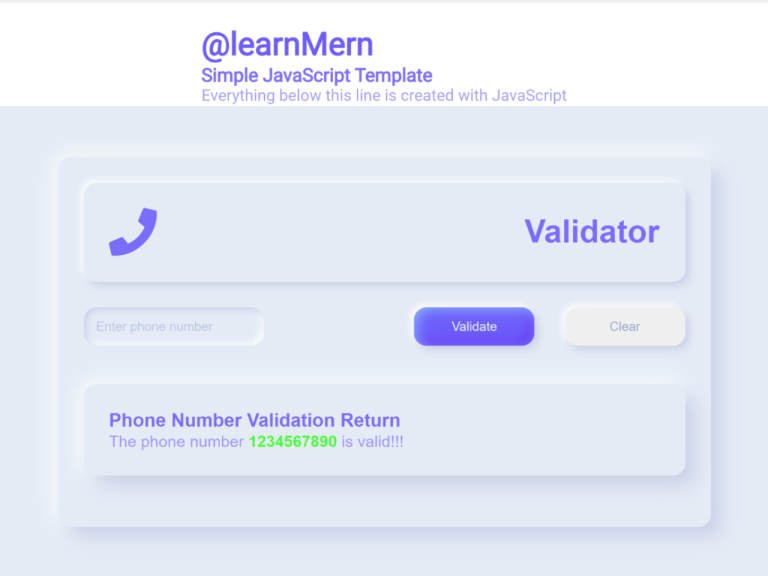 phone number input validation html