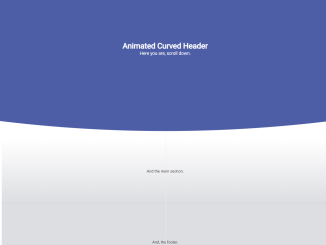 Animated Curved Header using SVG And CSS