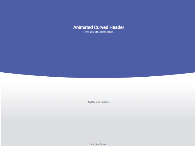 Animated Curved Header using SVG And CSS