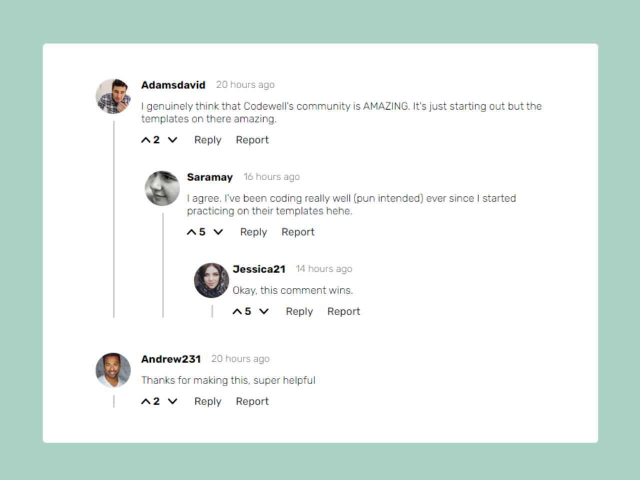 Blog Comment Section Design — CodeHim