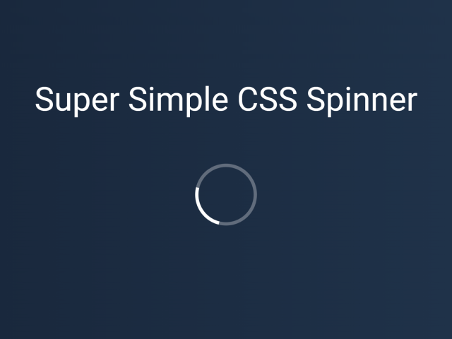 CSS Loading Spinner Example
