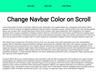Change Navbar Color on Scroll JavaScript