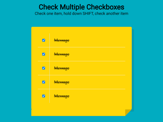 Check Multiple Checkboxes in JavaScript