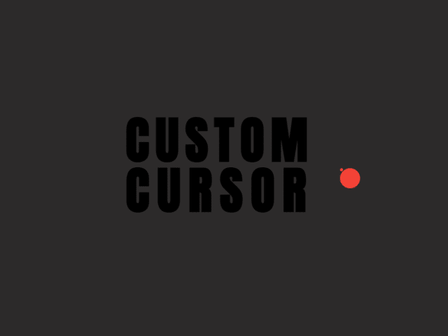 Custom Cursor HTML Code