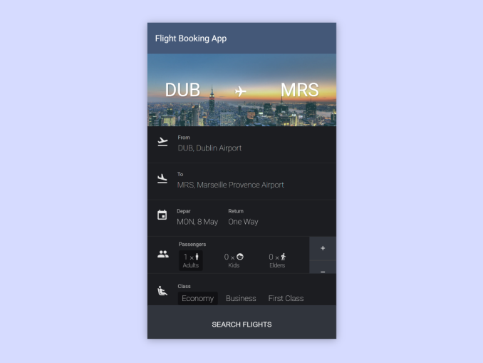 Flight Reservation Form HTML Code — CodeHim
