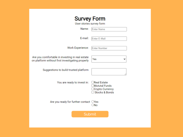 Free HTML Code For Survey Form