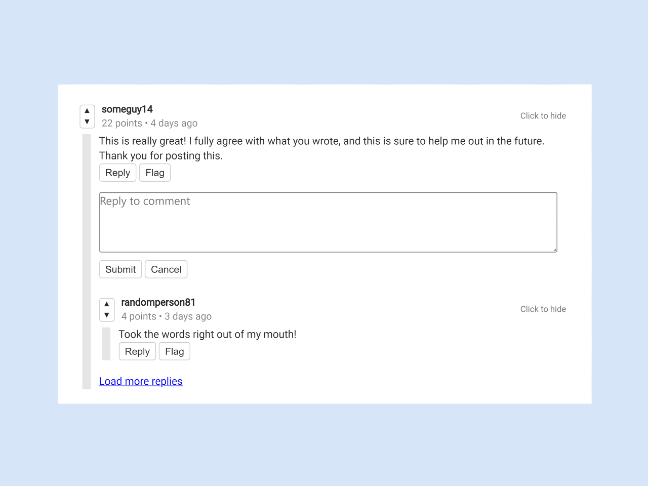 html comment box
