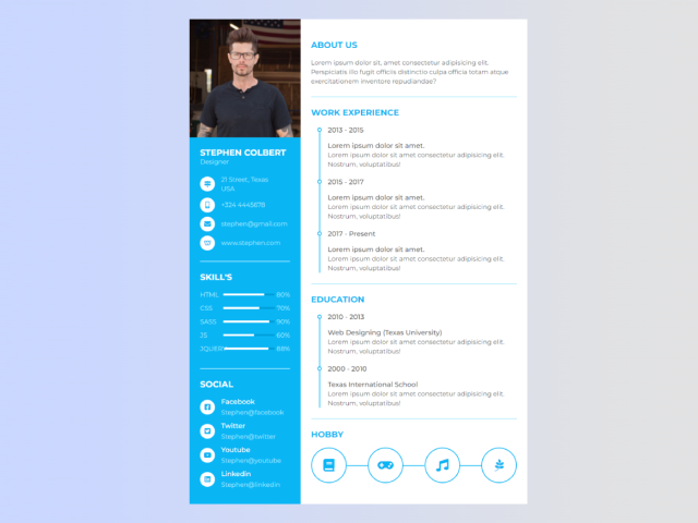 HTML Code For Resume With Picture CodeHim html-code-for-resume-with-picture-codehim
