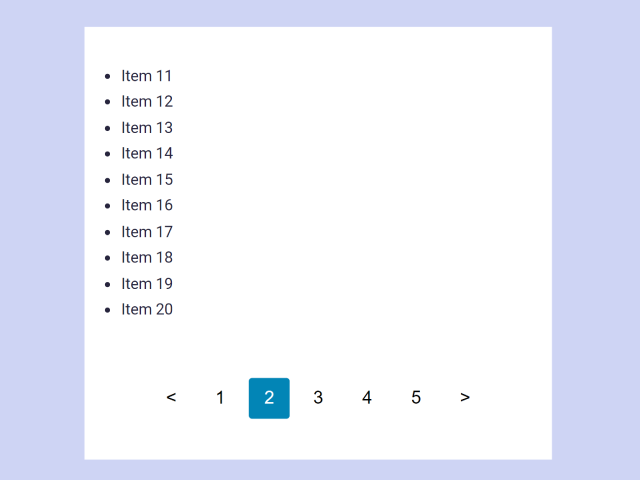 JavaScript Pagination for List Items