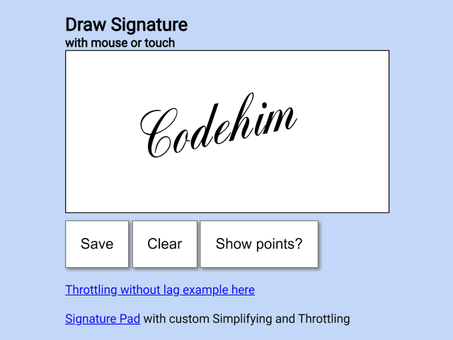 JavaScript Signature Pad Code