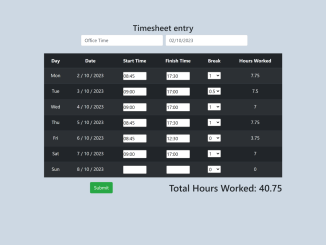 JavaScript Timesheet Calculator