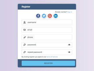 Login Register Forgot Password Form Template
