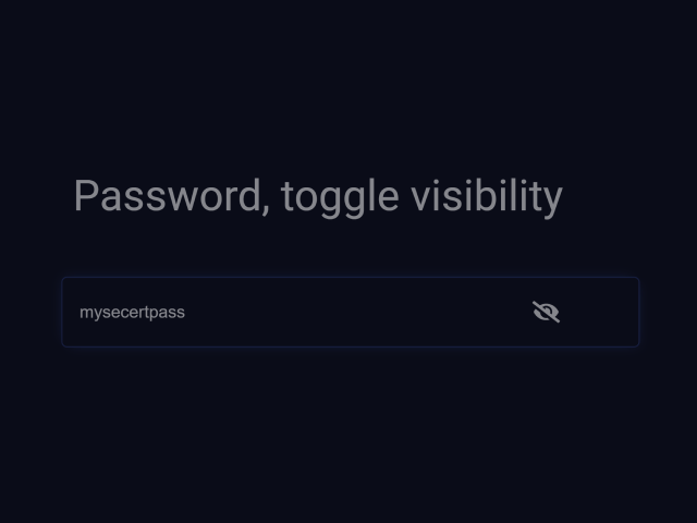 Password Visibility Toggle in JavaScript