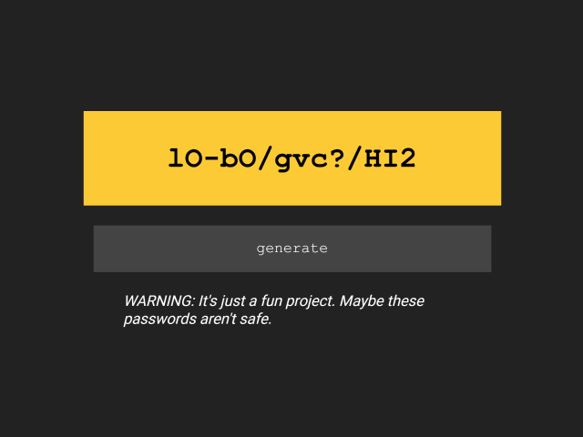 Random Password Generator in JavaScript