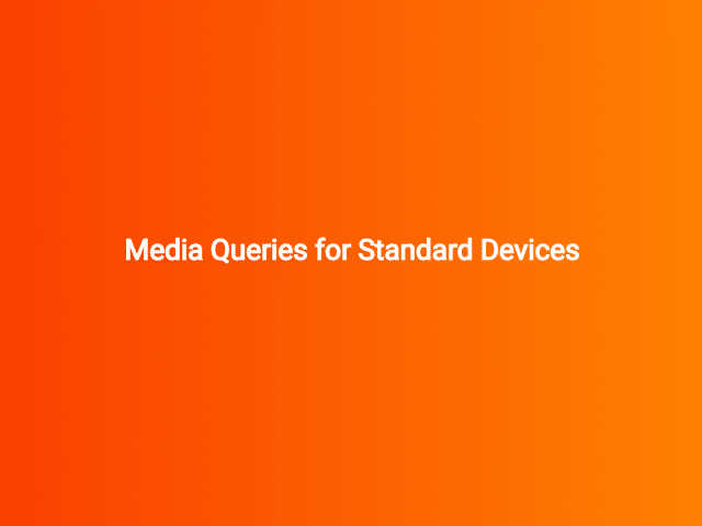 Responsive Media Queries for All Devices