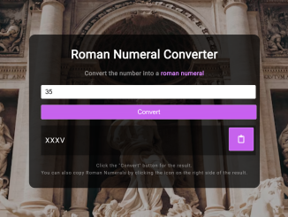 Roman Numeral Converter Using JavaScript
