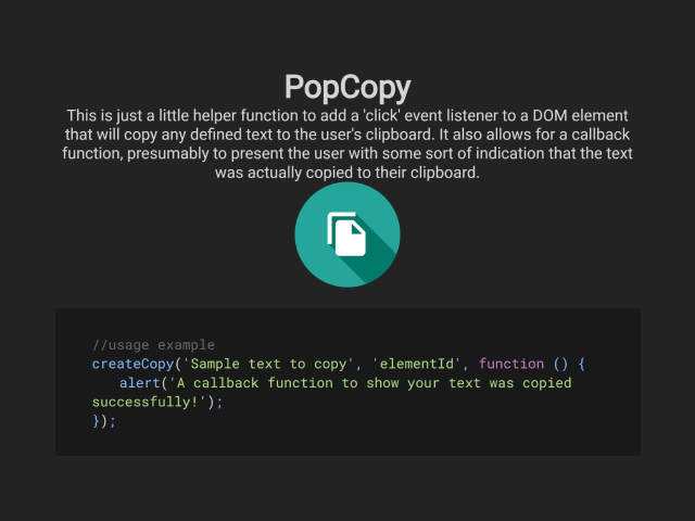 JavaScript Copy To Clipboard with Callback Function