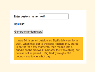 Short Story Generator with Specific Words in JavaScript