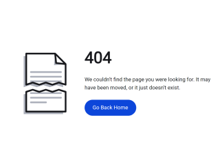 Simple 404 Page HTML Template